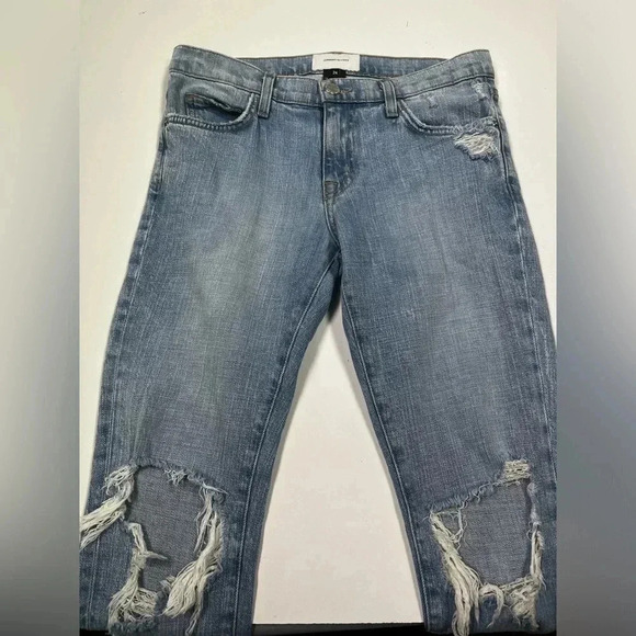 Current/Elliott The Fling Jeans Nova Destroy with High Cuff Women's Size 24 - Picture 3 of 11